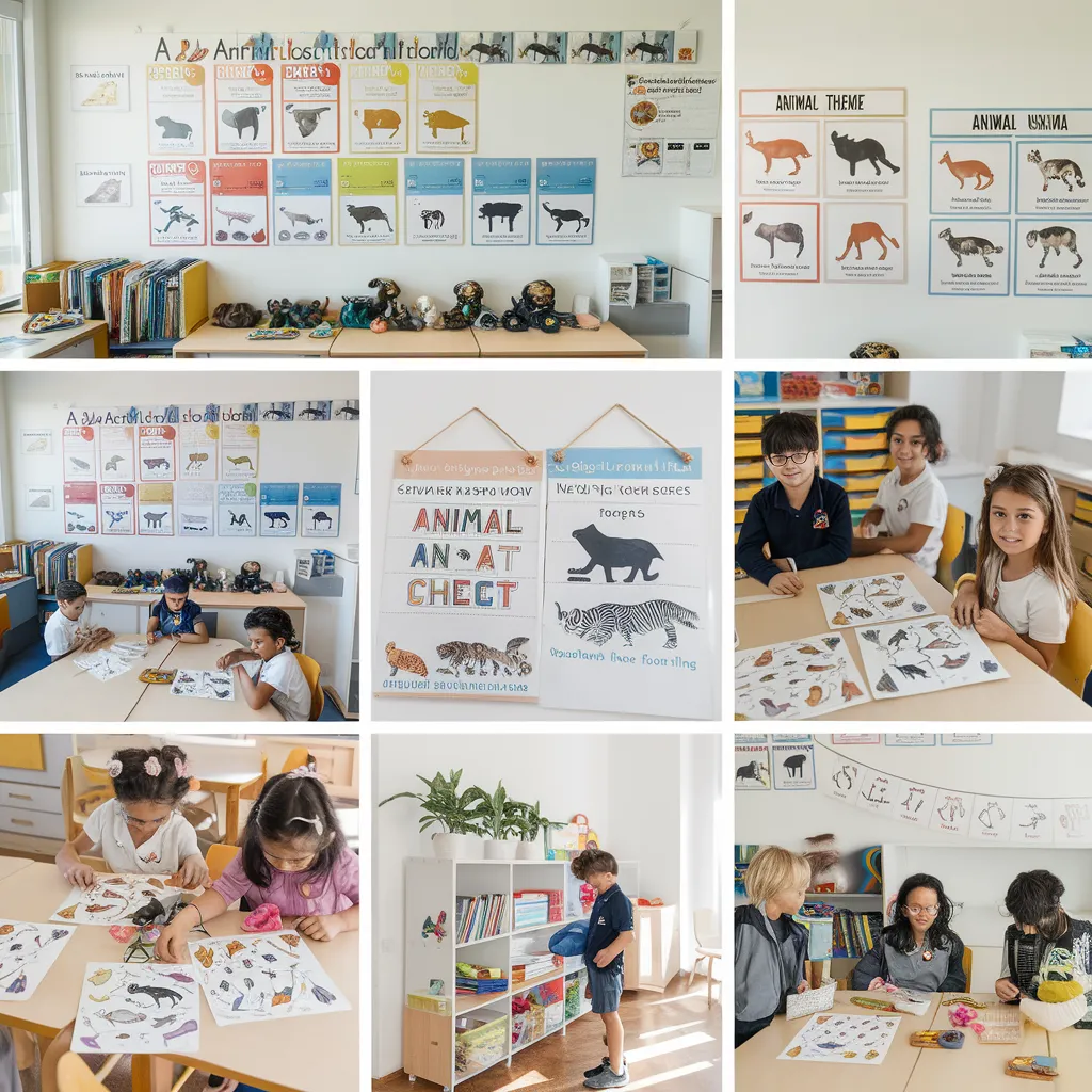 animal theme learning printables