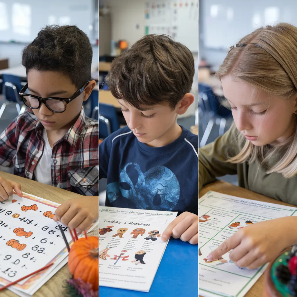 holiday-themed worksheets