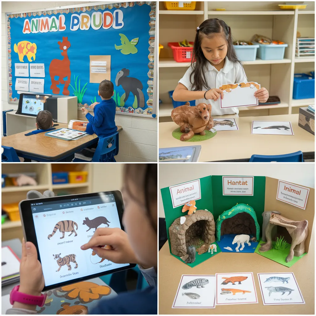 animal theme learning printables