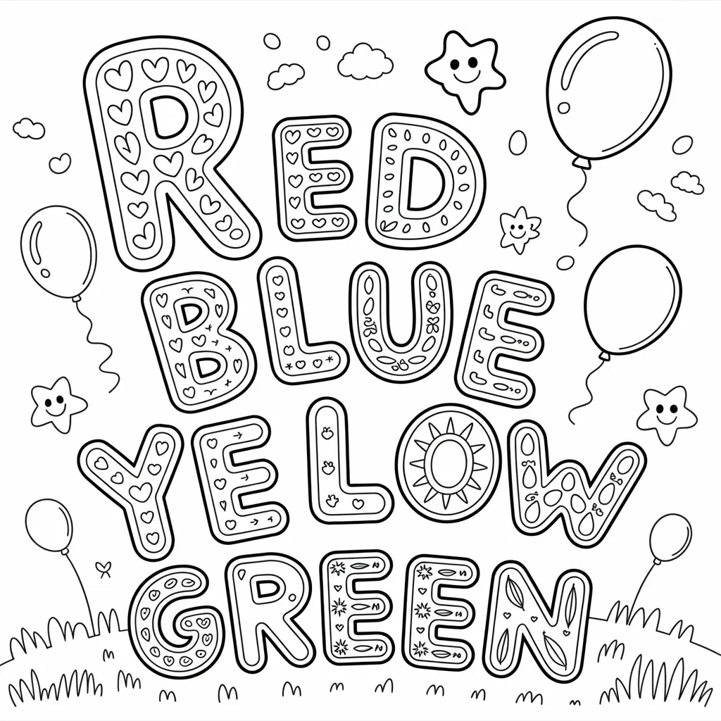 color and learn worksheets