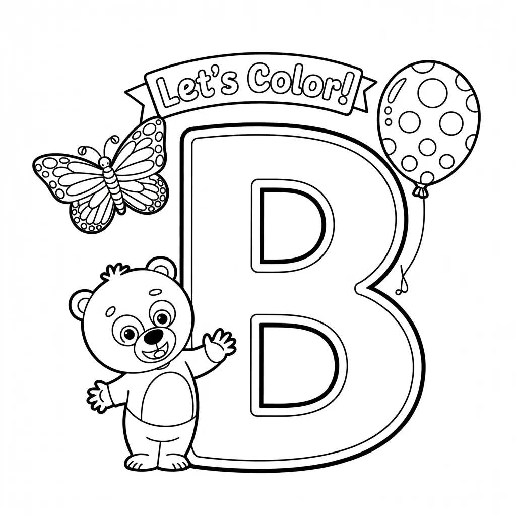 Coloring pages with letters
