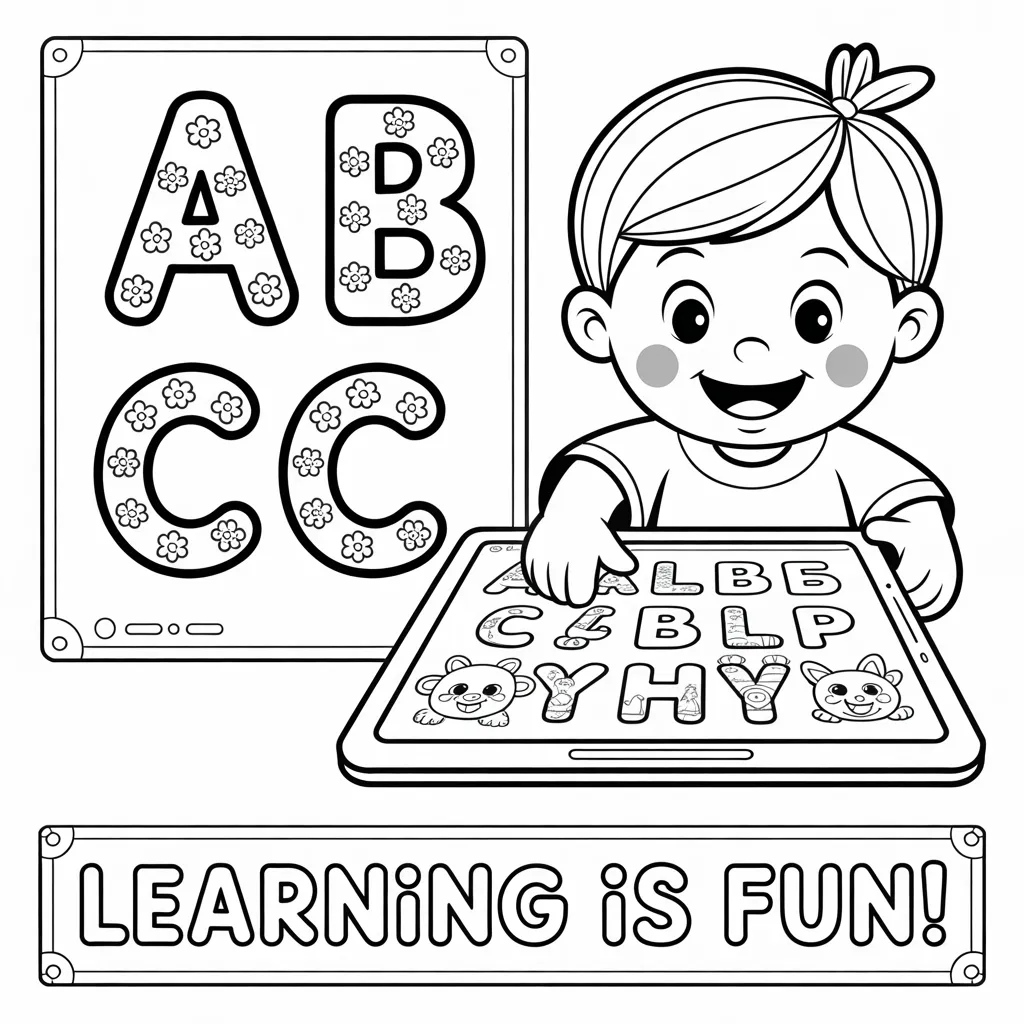 Coloring pages with letters