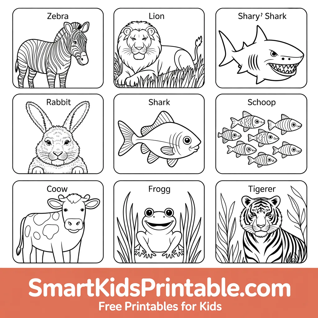 animal coloring worksheets