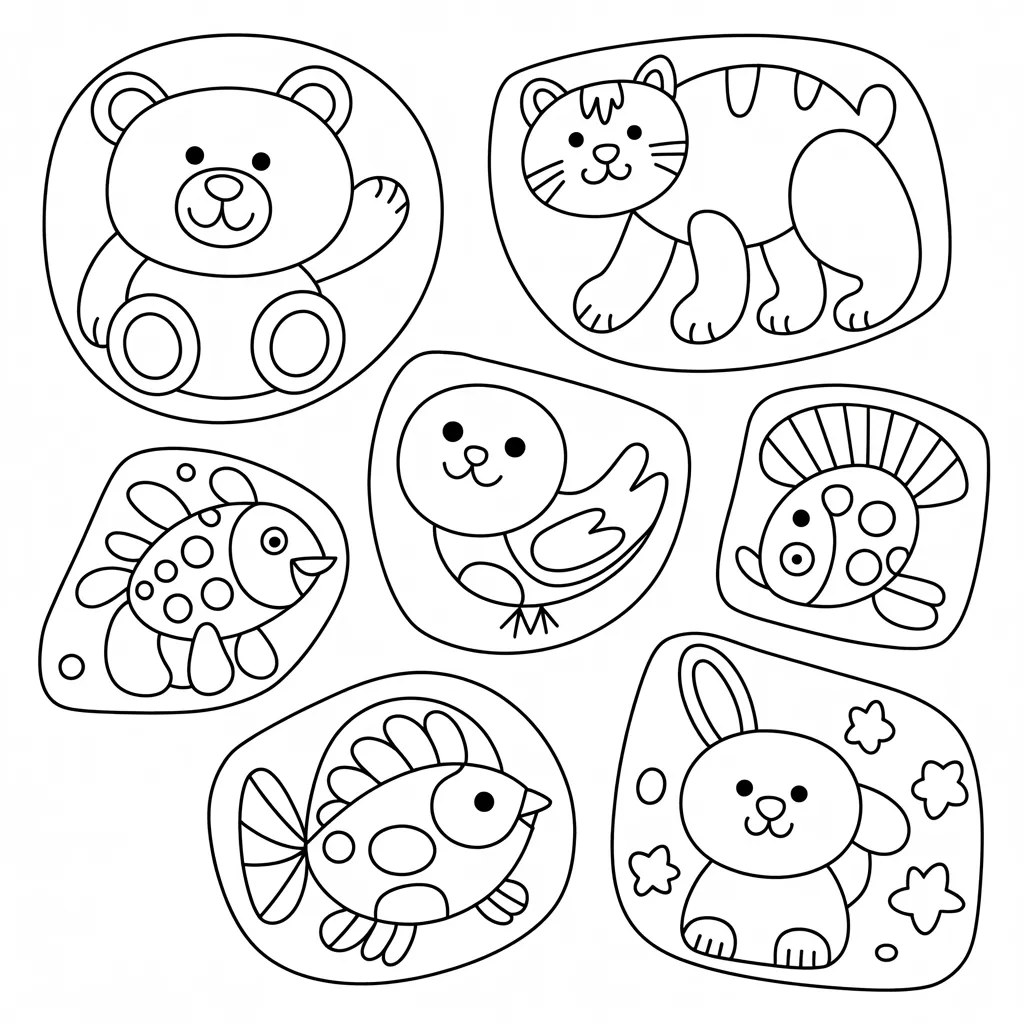 Easy coloring pages for toddlers