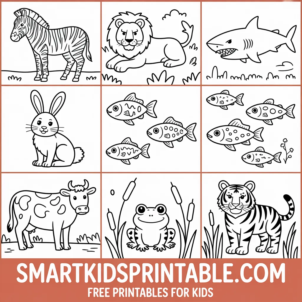 animal coloring worksheets