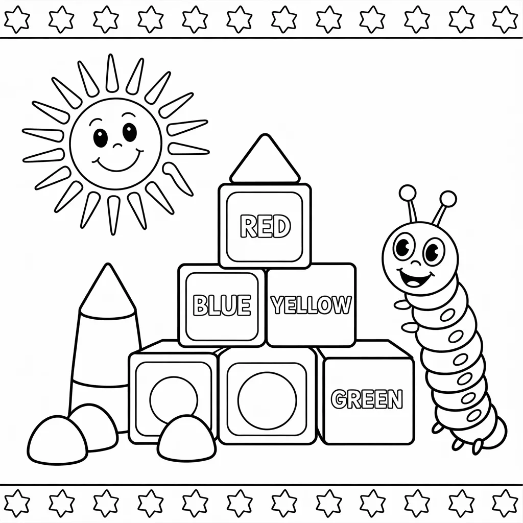 color and learn worksheets