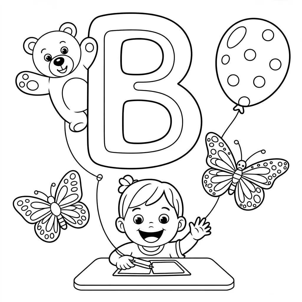 Coloring pages with letters