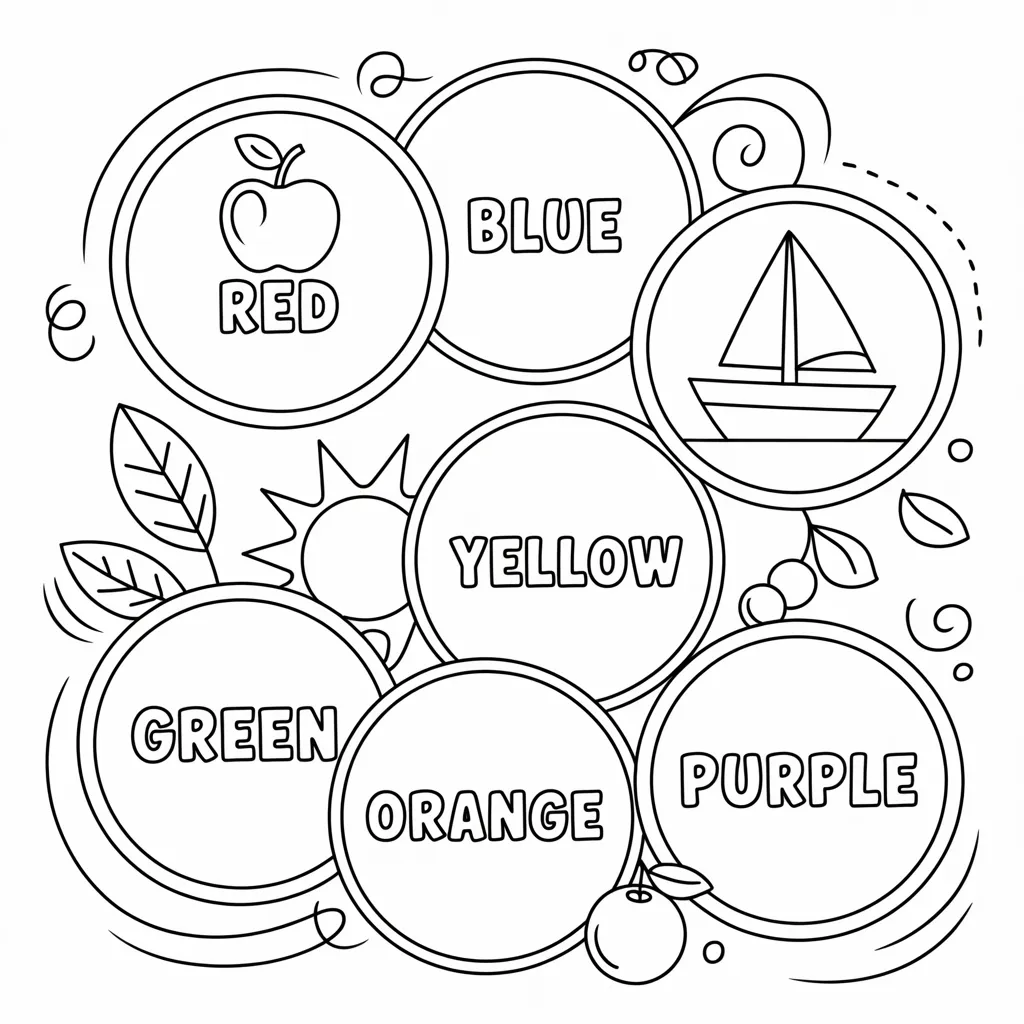 color and learn worksheets
