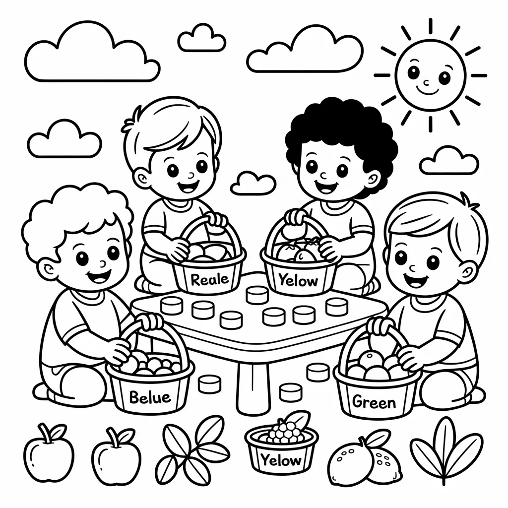 color and learn worksheets