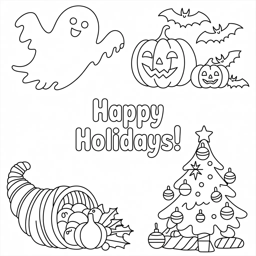 Holiday Coloring Sheets