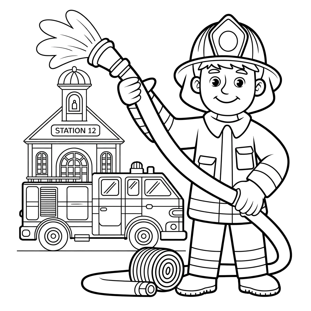 Community helpers coloring pages