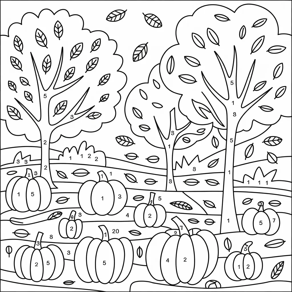 Color by numbers worksheets PDF