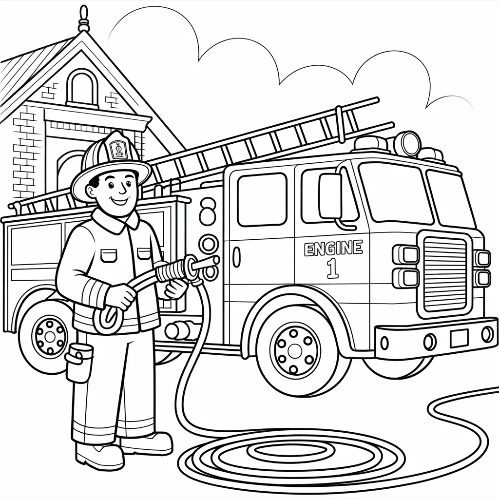 Community helpers coloring pages