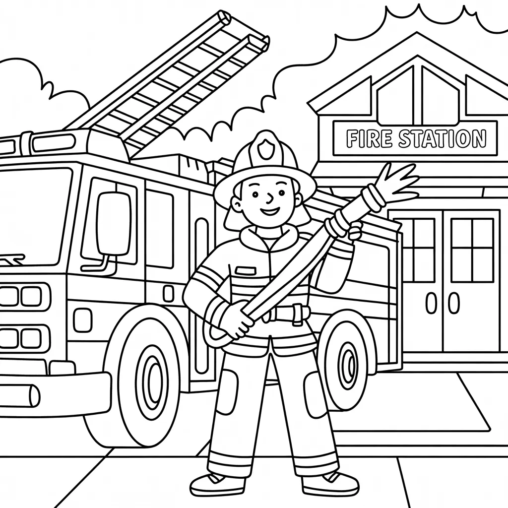 Community helpers coloring pages
