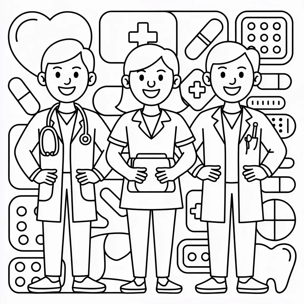 Community helpers coloring pages