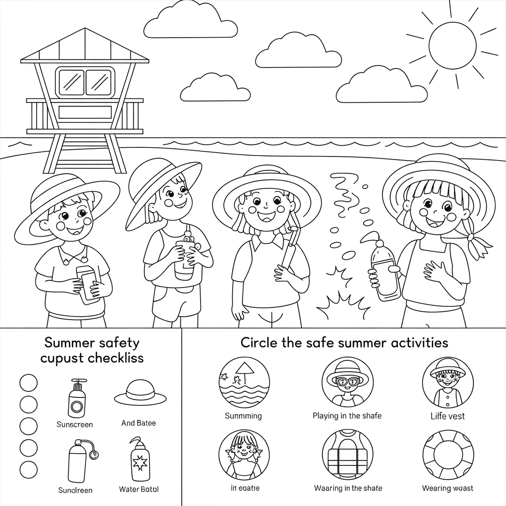 Color the seasons worksheets