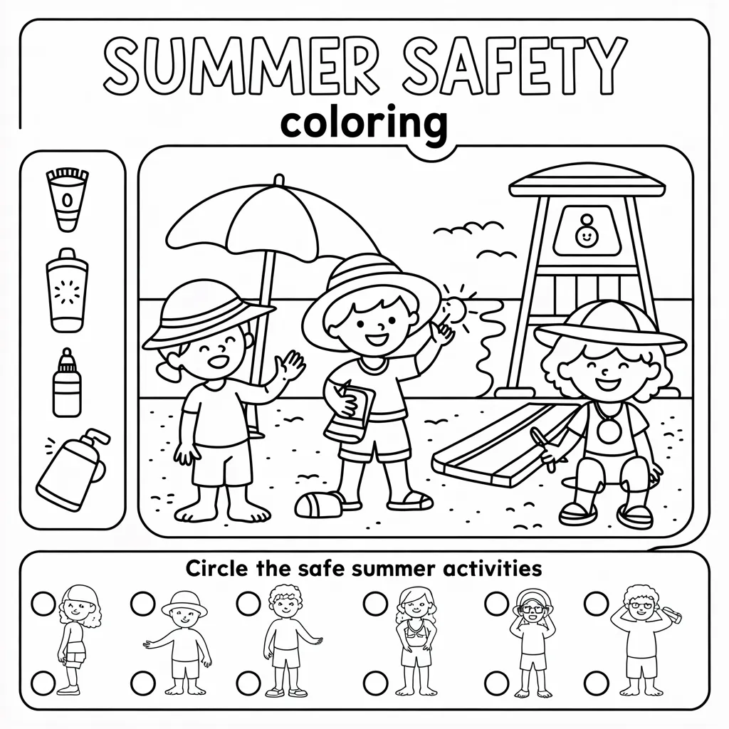 Color the seasons worksheets