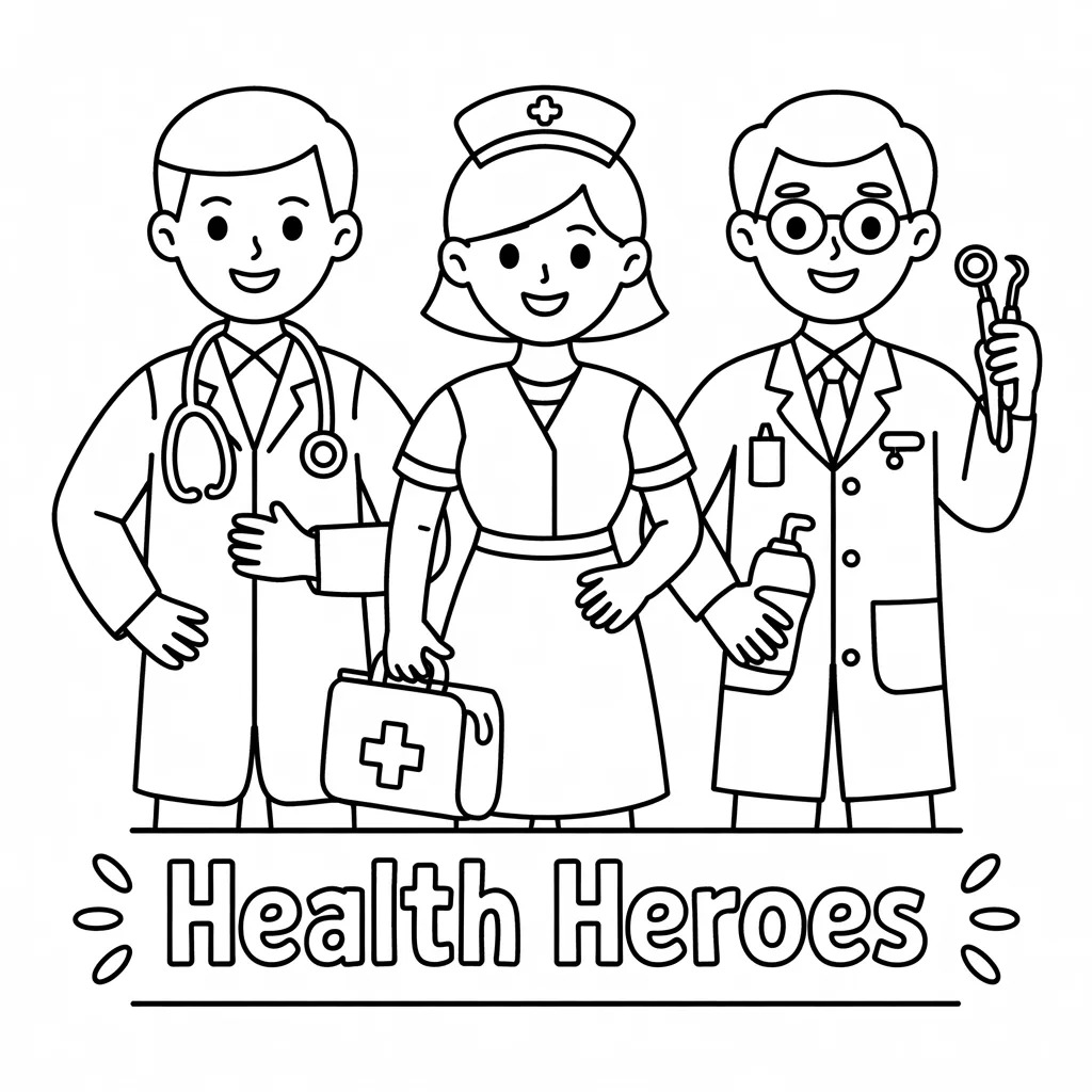 Community helpers coloring pages