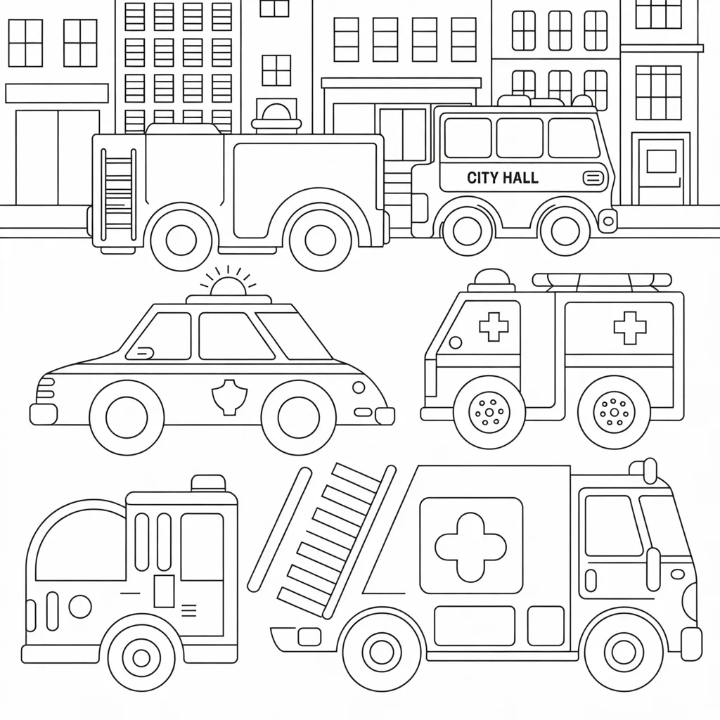 Community helpers coloring pages